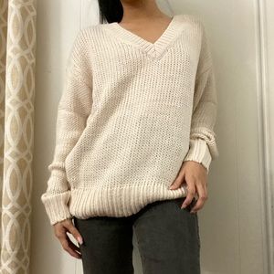 PINK from VS cream colored sweater